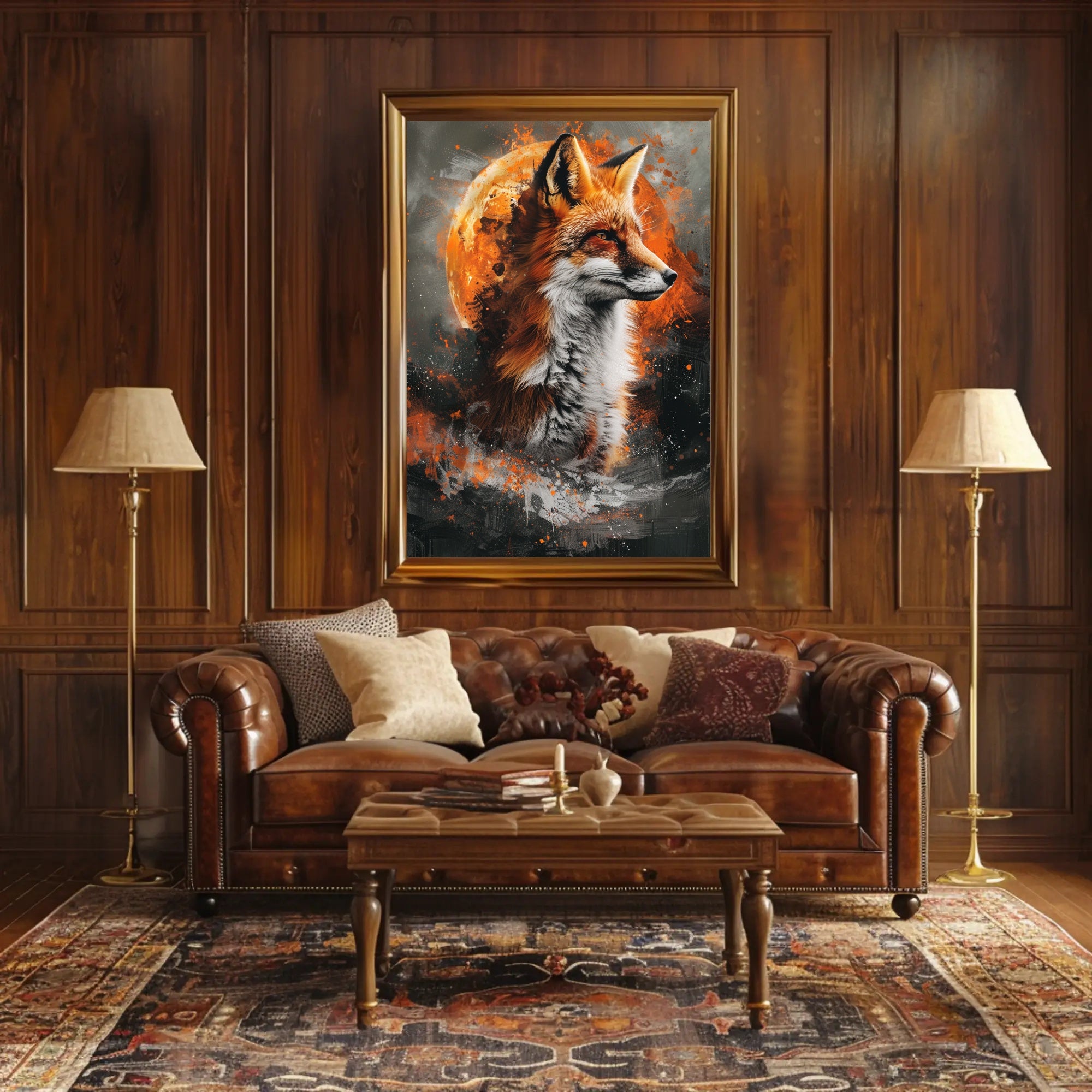 Majestic Fox in Cosmic Splendor Poster PosterGoat