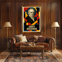 James Buchanan 15th President of the United States Abstract Pop Poster
