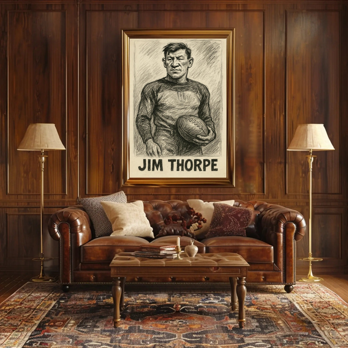 Jim Thorpe Athletic Icon Poster