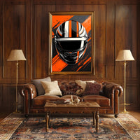 Racing Helmet Dynamic Design Sports Poster