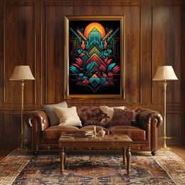 Geometric Sunrise Poster