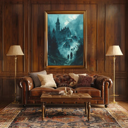 Haunting Misty Landscape Gothic Fantasy Art Poster PosterGoat