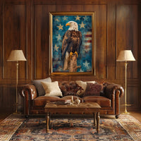 peaceful bald eagle Poster
