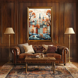 Enchanted Autumn Cityscape Poster