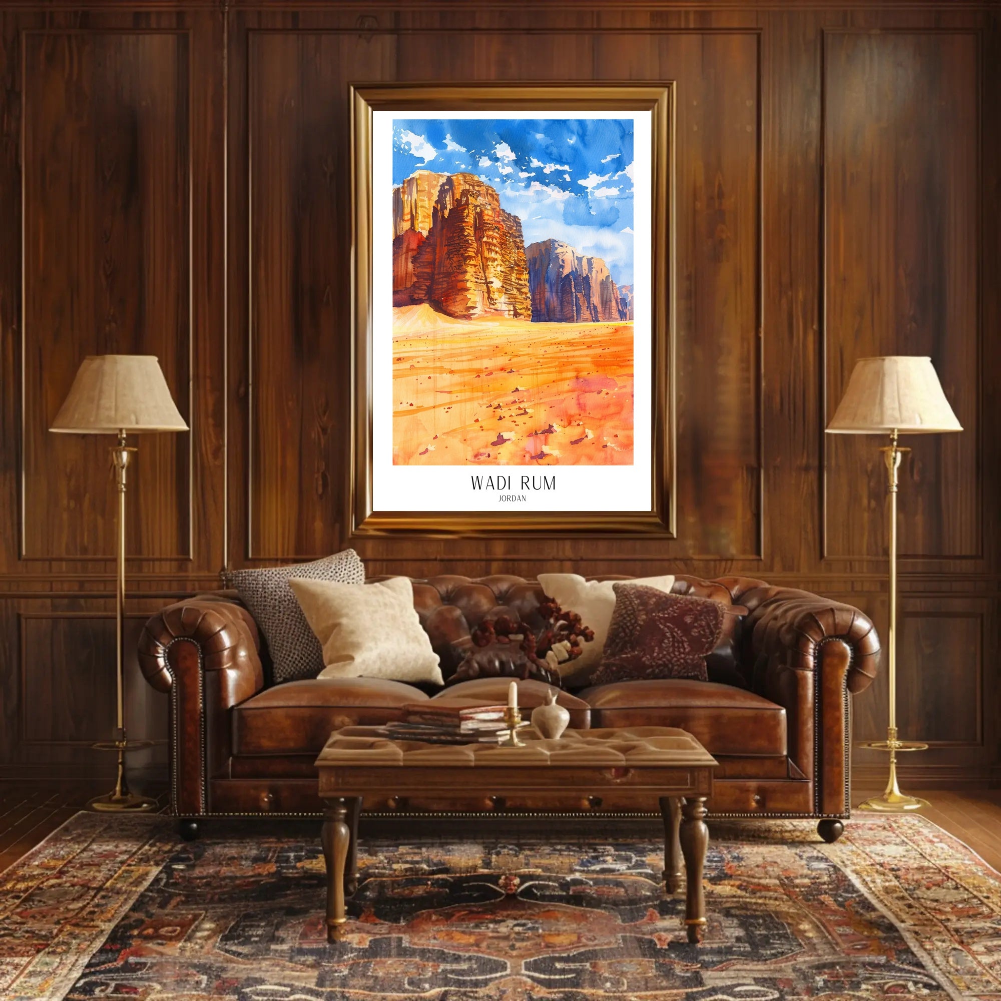 Wadi Rum Adventure in Colorful Travel Poster PosterGoat