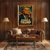 Patriotic Resolve Donald Trump Visionary Poster
