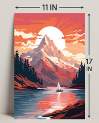 Serene Mountain Retreat Poster PosterGoat