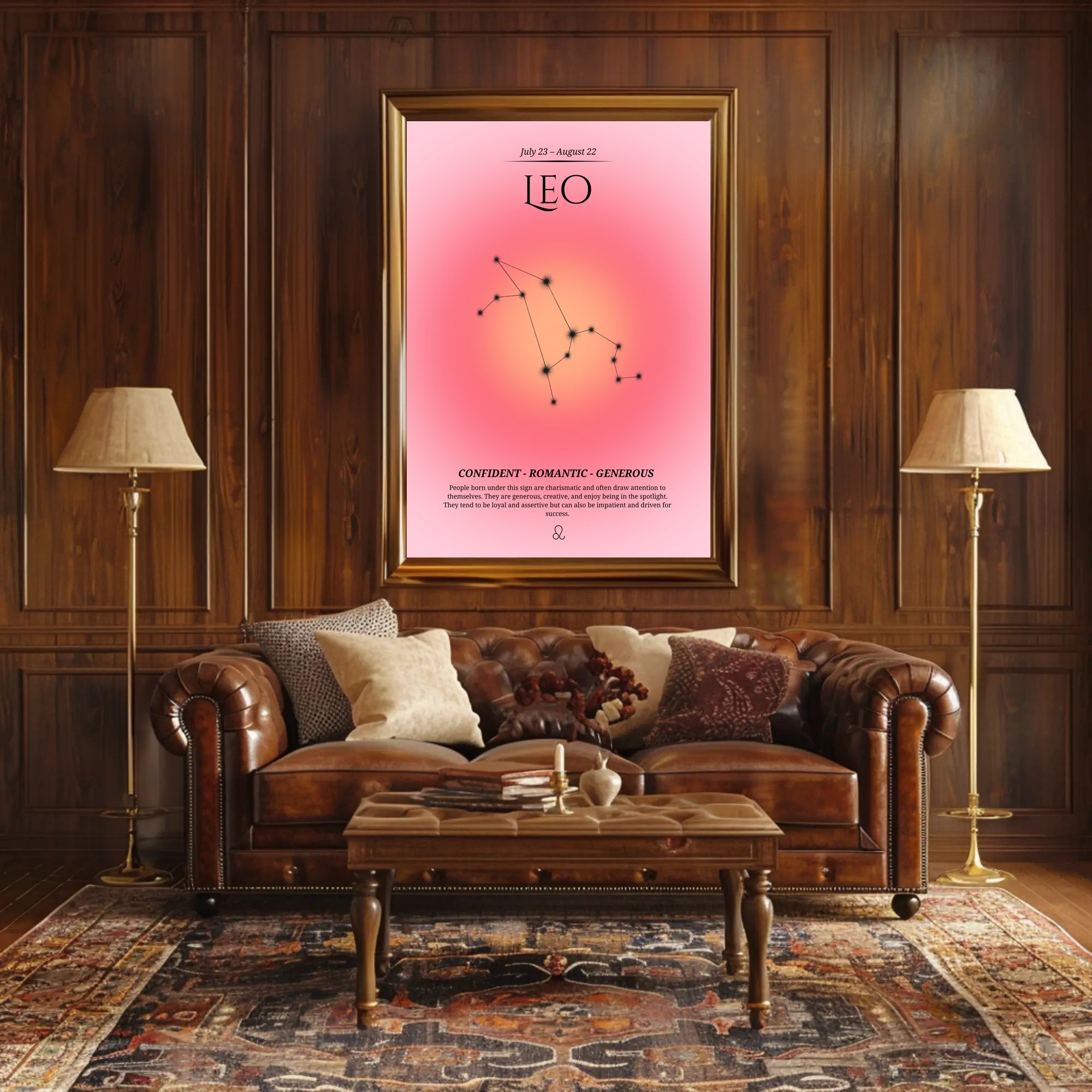 Leo Zodiac Sign Art: Inspiring Space or Astronomy Poster PosterGoat
