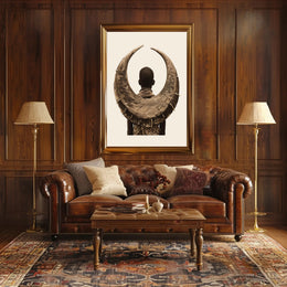 Cultural Embrace Poster Vintage Sepia Wall Art