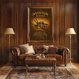 Historical Innovations in Agriculture: Vintage Educational Poster