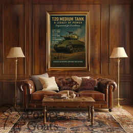 T20 Medium Tank Vintage Military Recruitment Poster