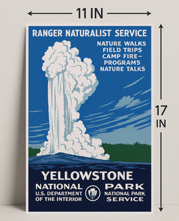 Yellowstone National Park Ranger Naturalist Service Poster PosterGoat