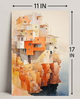 Cliffside Architecture Poster