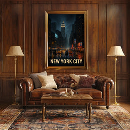 New York City at Night Poster