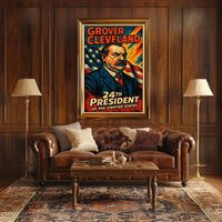 Grover Cleveland 24th President Poster Vintage Wall Art