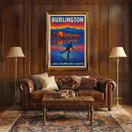 Burlington Lake Champlain Lights Poster