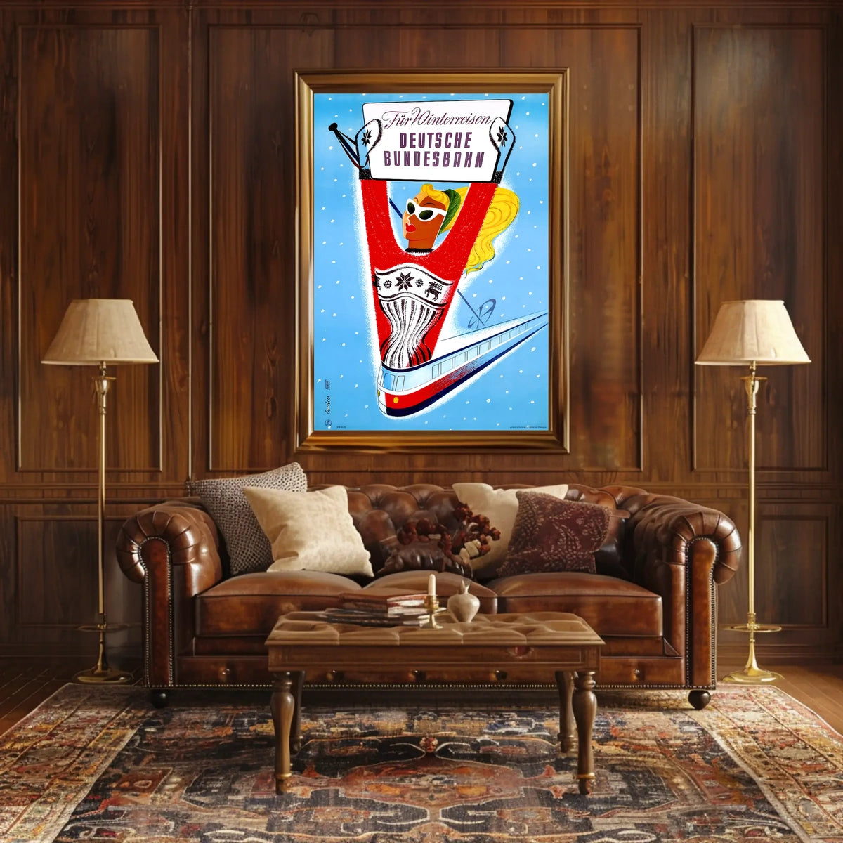 Winter Travel With Deutsche Bundesbahn Poster