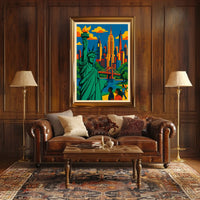 New York City Skyline Poster Modern Urban Wall Art