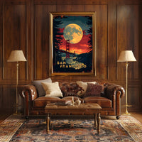 Moonlit San Francisco Poster