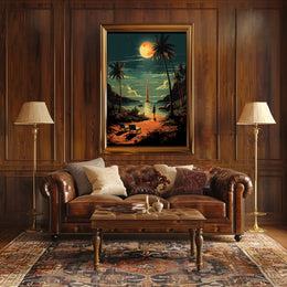 Moonlit Oasis Poster