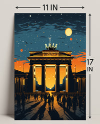 Sunset At The Brandenburg Gate Poster