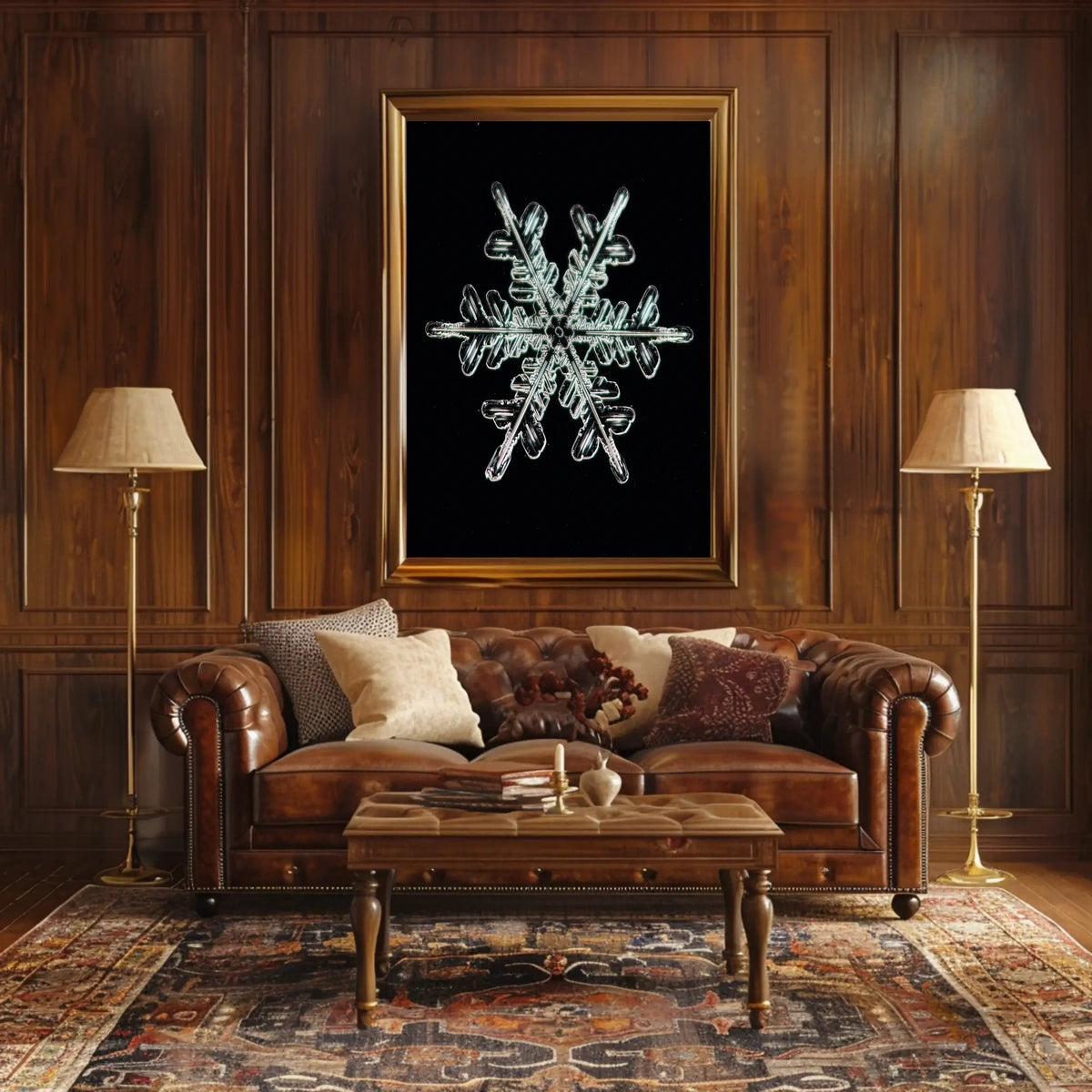 Intricate Snowflake Design Poster