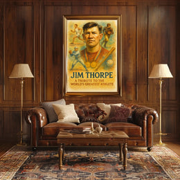 Jim Thorpe Legendary Athlete Tribute Poster