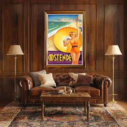 Ostende Belgian Beach Destination Poster