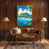 Tropical Paradise Scenic Art Travel Poster