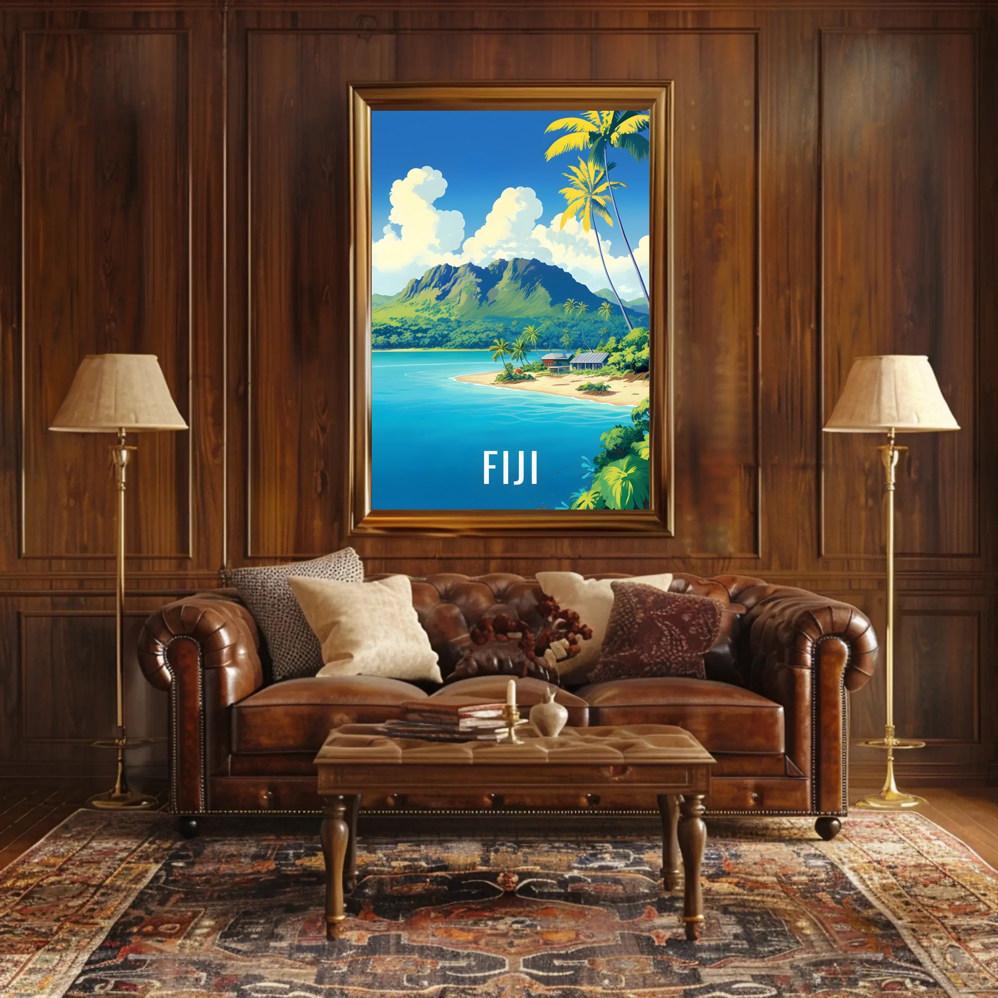 Tropical Paradise Scenic Art Travel Poster