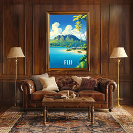 Tropical Paradise Scenic Art Travel Poster