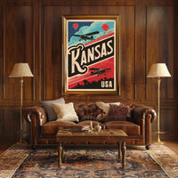Vintage Kansas Travel Poster