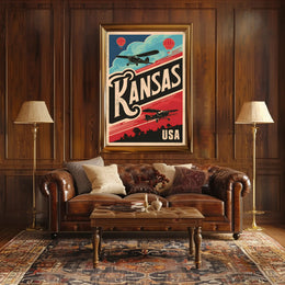 Vintage Kansas Travel Poster