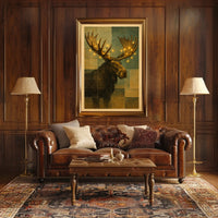 Illuminated Moose Poster