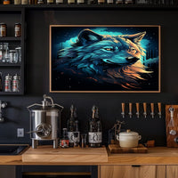 Majestic Wolf In The Night Poster