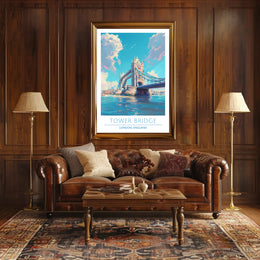 Tower Bridge Illustration Poster