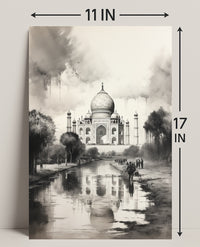 Majestic Reflections Of The Taj Mahal Poster