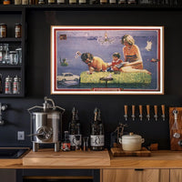 Surreal Family Scene Poster