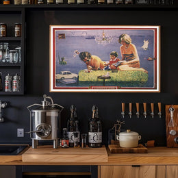 Surreal Family Scene Poster