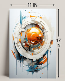 Abstract Technological Sphere Abstract Poster
