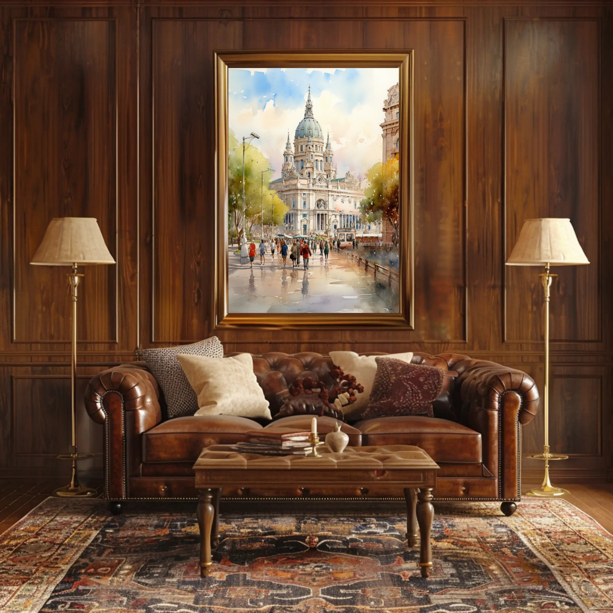 St. StephenS Basilica In Watercolor Poster