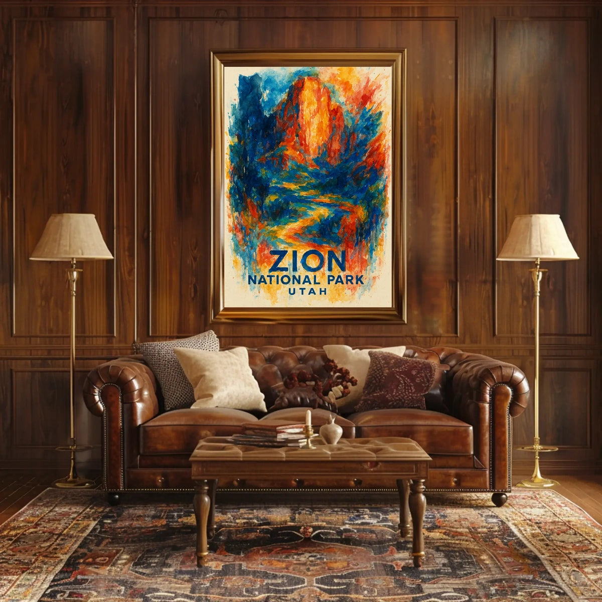 Zion National Park Utah Scenic Poster