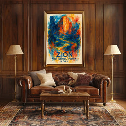 Zion National Park Utah Scenic Poster