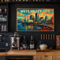 West Valley City Skyline Poster