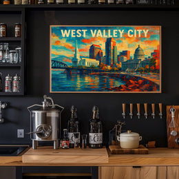 West Valley City Skyline Poster
