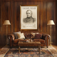 Zachary Taylor 12th President Sketch Poster Art Print for Home Decor PosterGoat