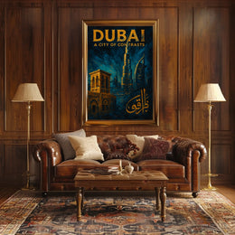 Dubai City Of Contrasts Poster For Modern Home Decor