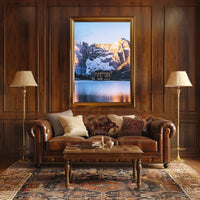 Mountain Retreat At Sunrise Poster