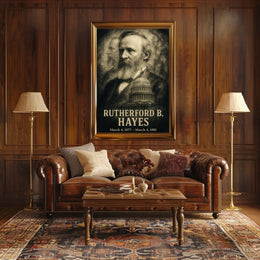 Rutherford B. Hayes 19th President of the United States Double Exposure Poster
