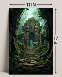 Ancient Jungle Ruins Poster